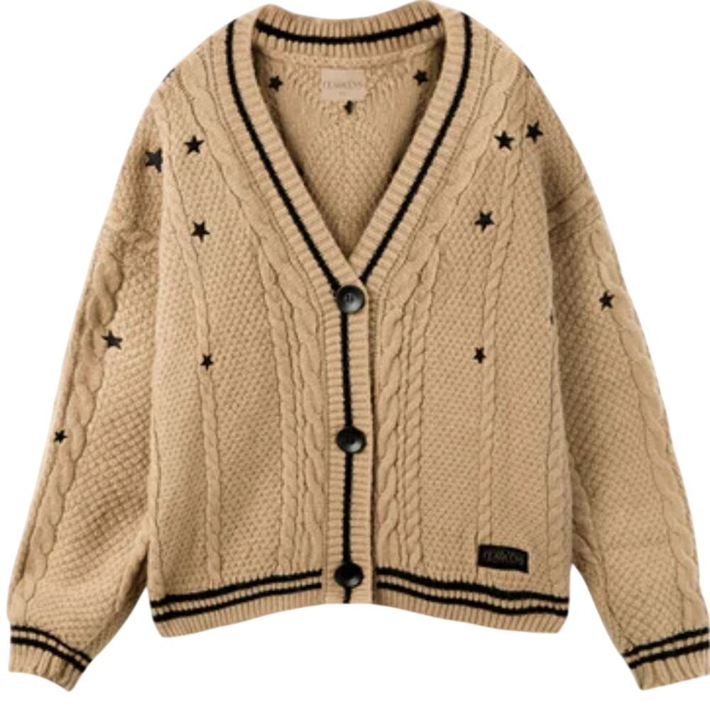 Taylor Swift Fearless Taylor's Version Brown Cardigan OFFICIAL sz XS / S NEW